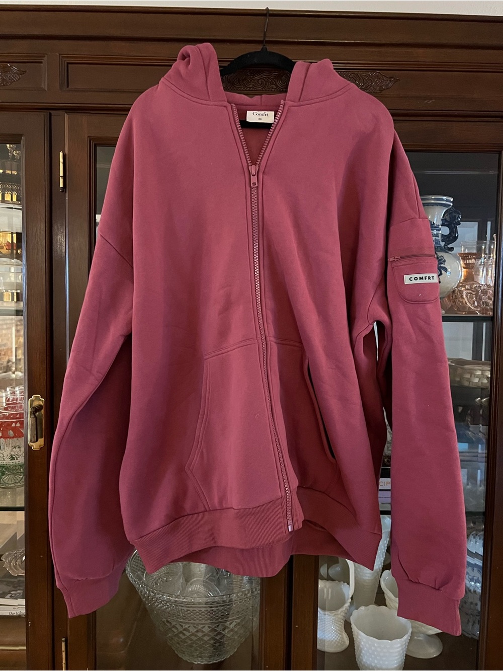 COMFRT Full zip hoodie in limited edition Berry color size 3X